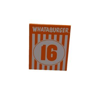Individual WHATABURGER Restaurant Table Tent Number # 16